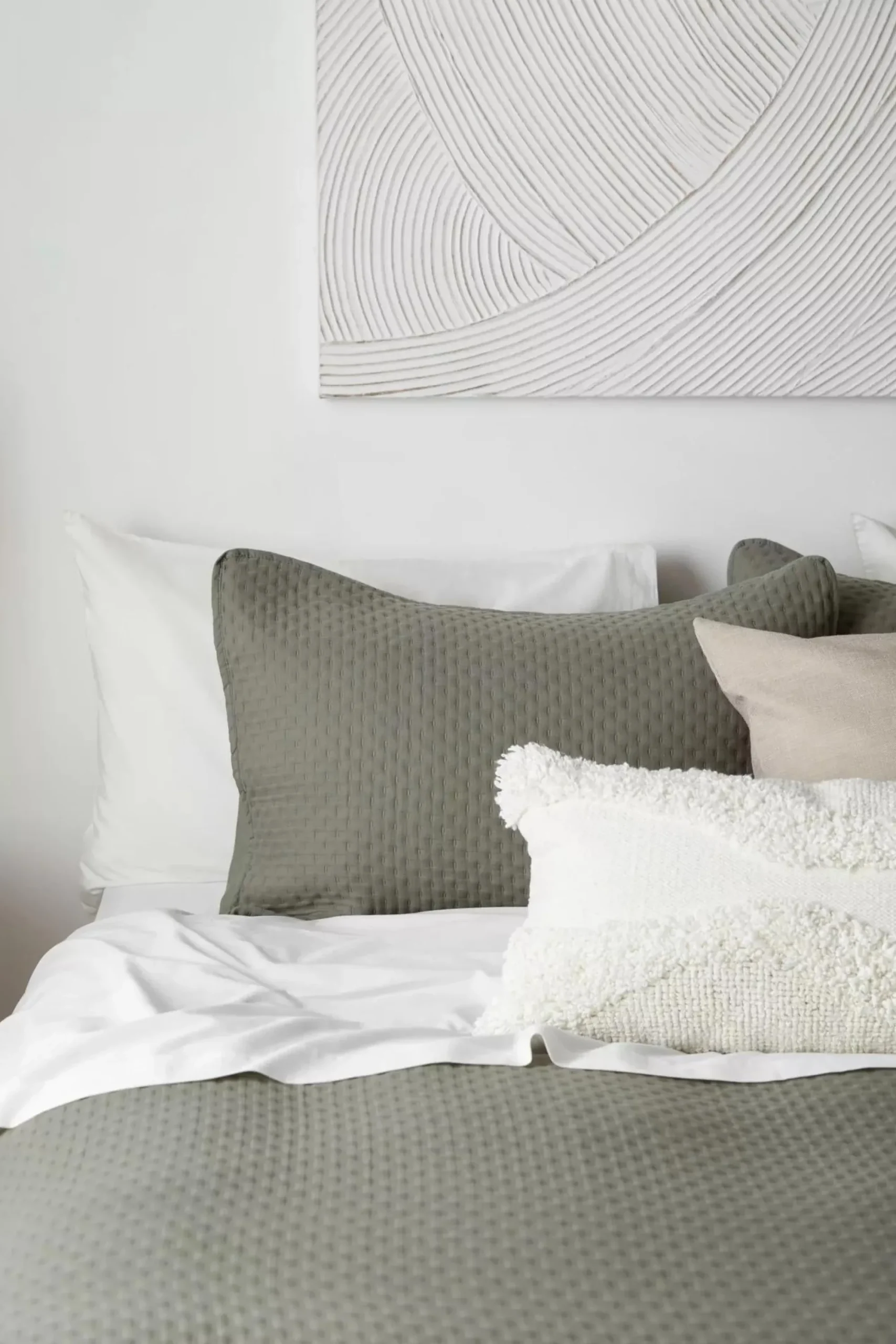 Outlet Bouclair Green Nash Collection - 3-Piece Coverlet Set