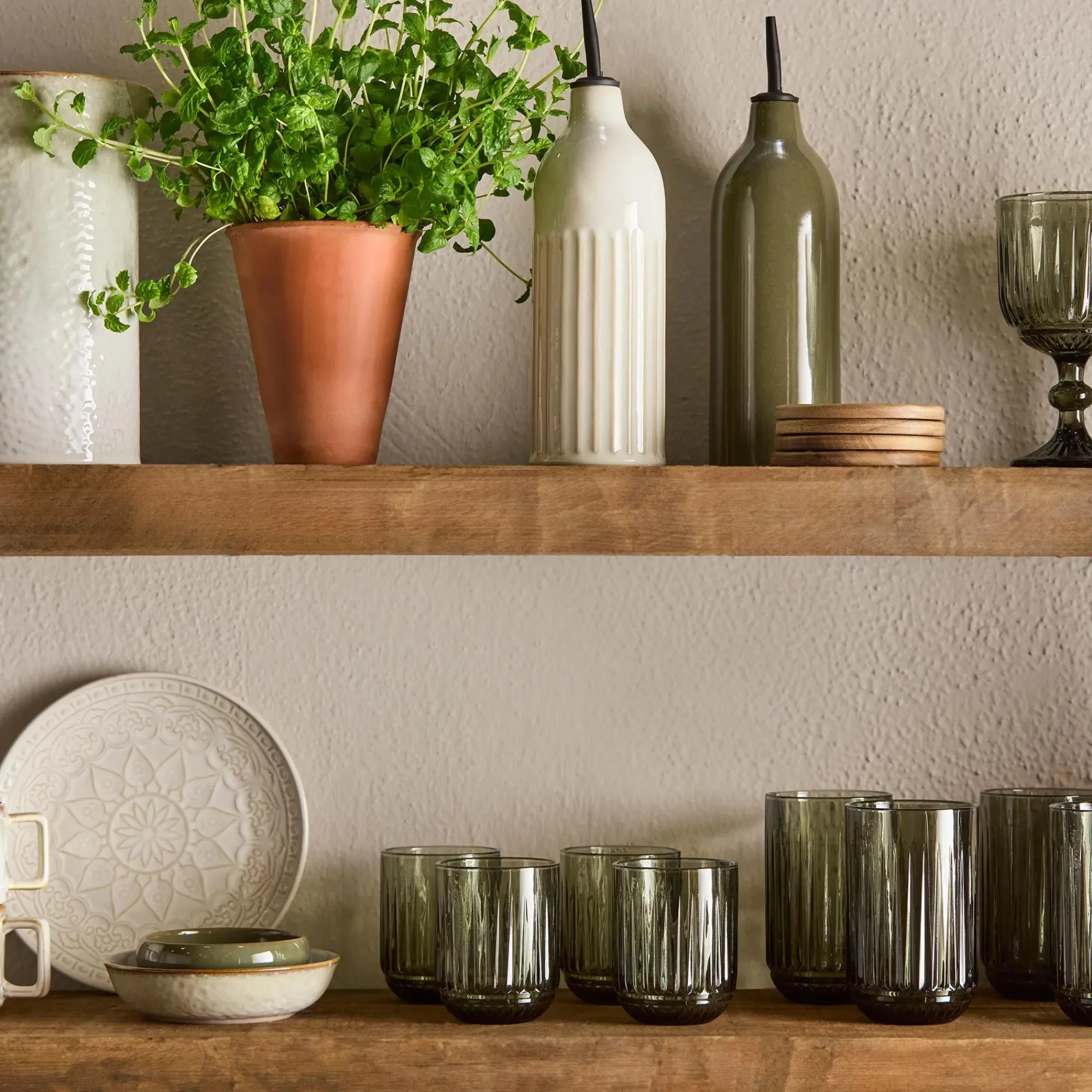 Online Bouclair Green Oil Bottle