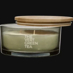 Sale Bouclair Green Tea Candle with Wooden Lid