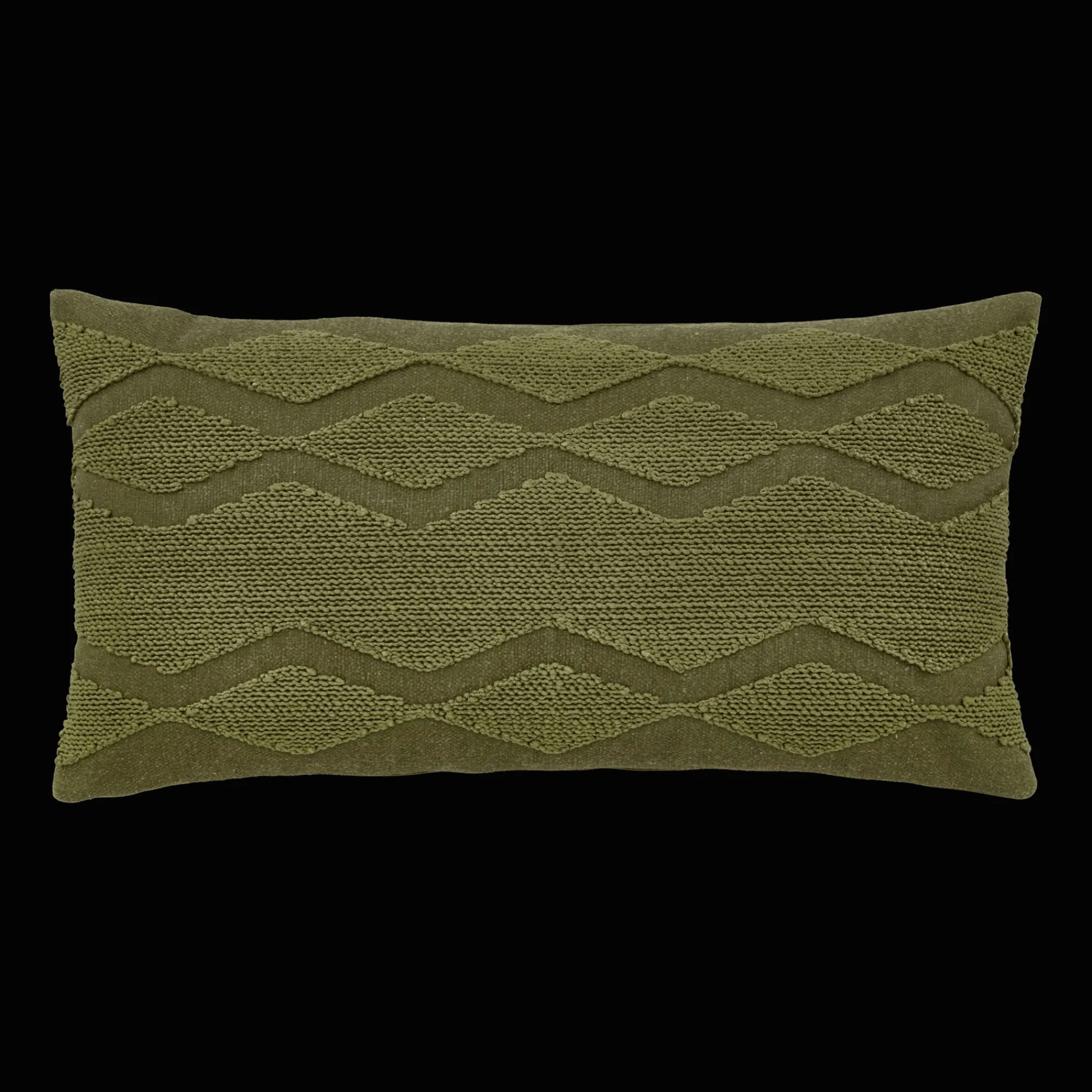 Hot Bouclair Green Yara Lumbar Decorative Pillow