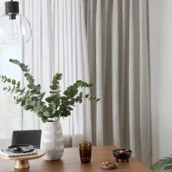 Best Bouclair Grey Eneca Back-Tab/Rod-Pocket Curtain
