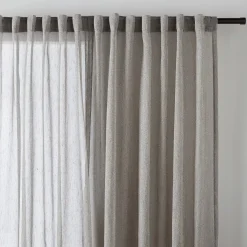 Best Bouclair Grey Eneca Back-Tab/Rod-Pocket Curtain