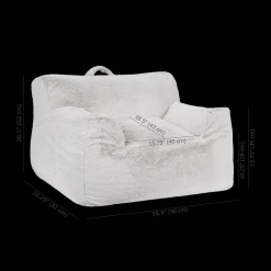 Outlet Bouclair Grey Kids Furry Lounge Chair