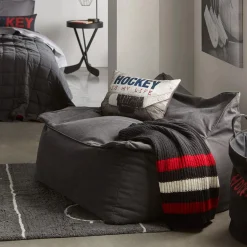 Best Bouclair Grey Large Bean Bag Chair