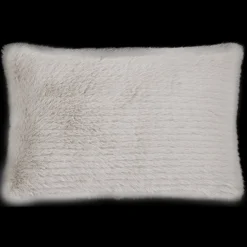 Outlet Bouclair Grey Maddox Faux Fur Decorative Lumbar Pillow