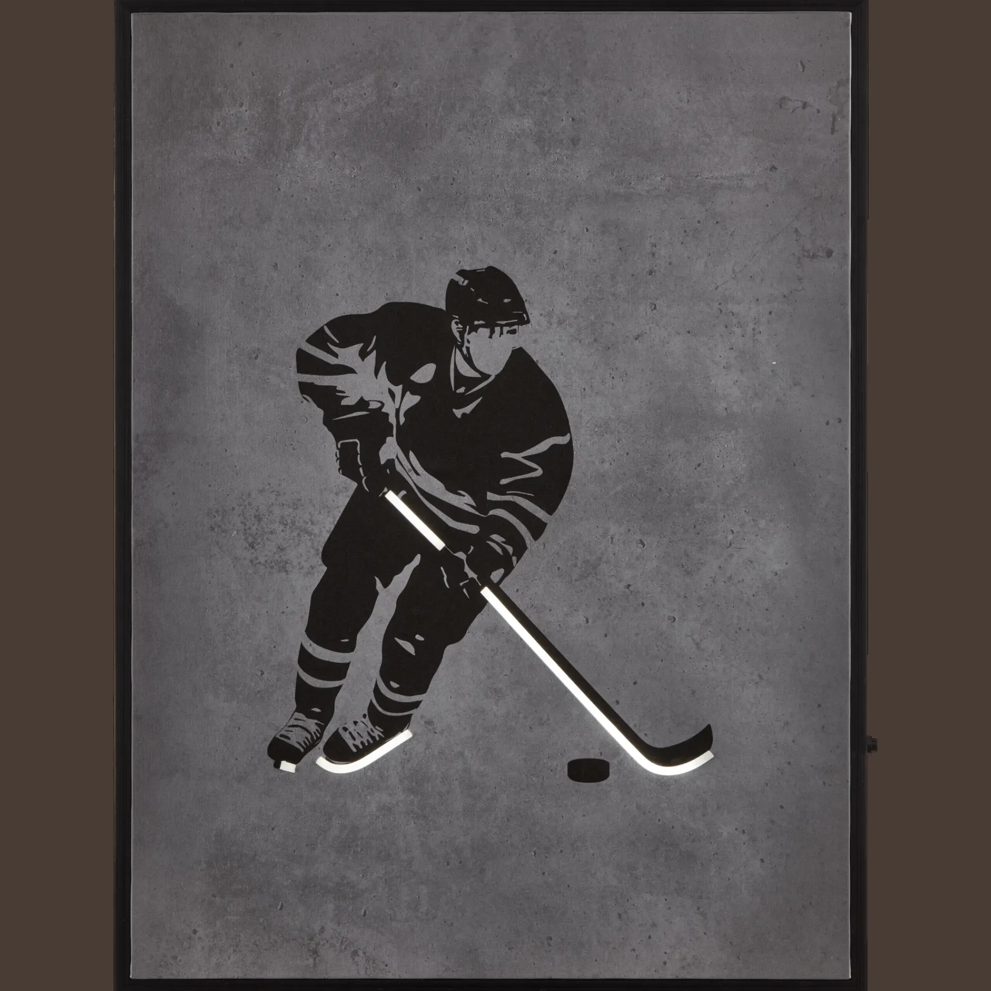 Hot Bouclair Hockey Player LED Wall art