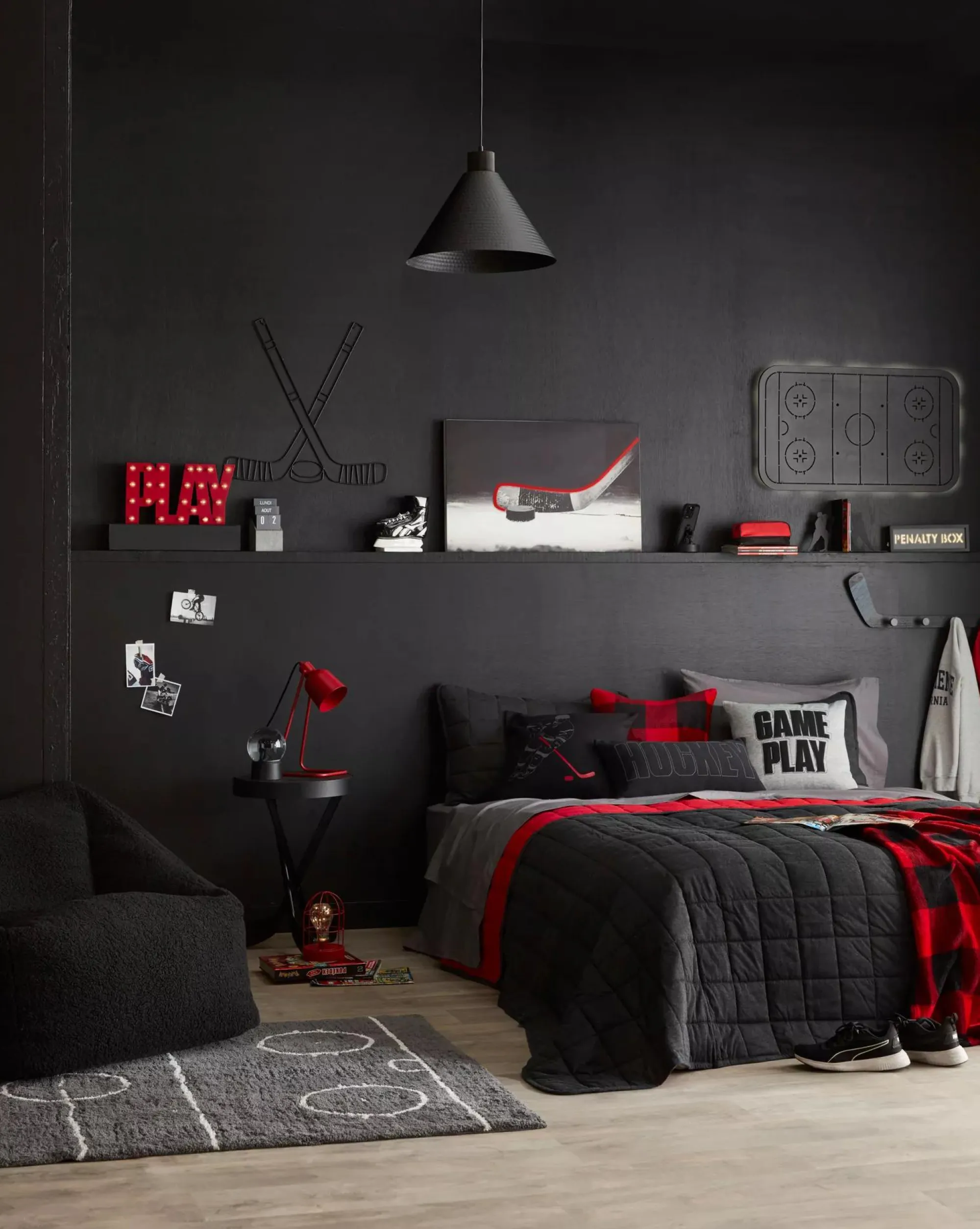 Outlet Bouclair Hockey Printed Canvas