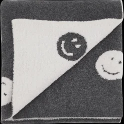 Clearance Bouclair Hokke Happy Face Reversible Throw