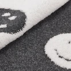 Clearance Bouclair Hokke Happy Face Reversible Throw