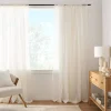 Best Bouclair Ivory Rod Pocket Sheer Curtain