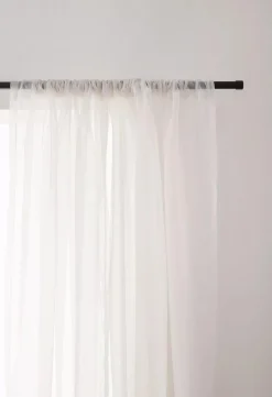 Best Bouclair Ivory Rod Pocket Sheer Curtain