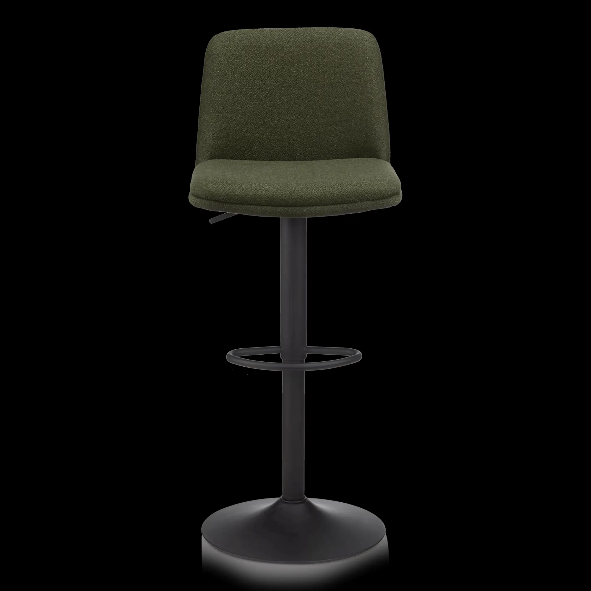 Discount Bouclair Khaki Fabric and Metal Adjustable Bar Stool
