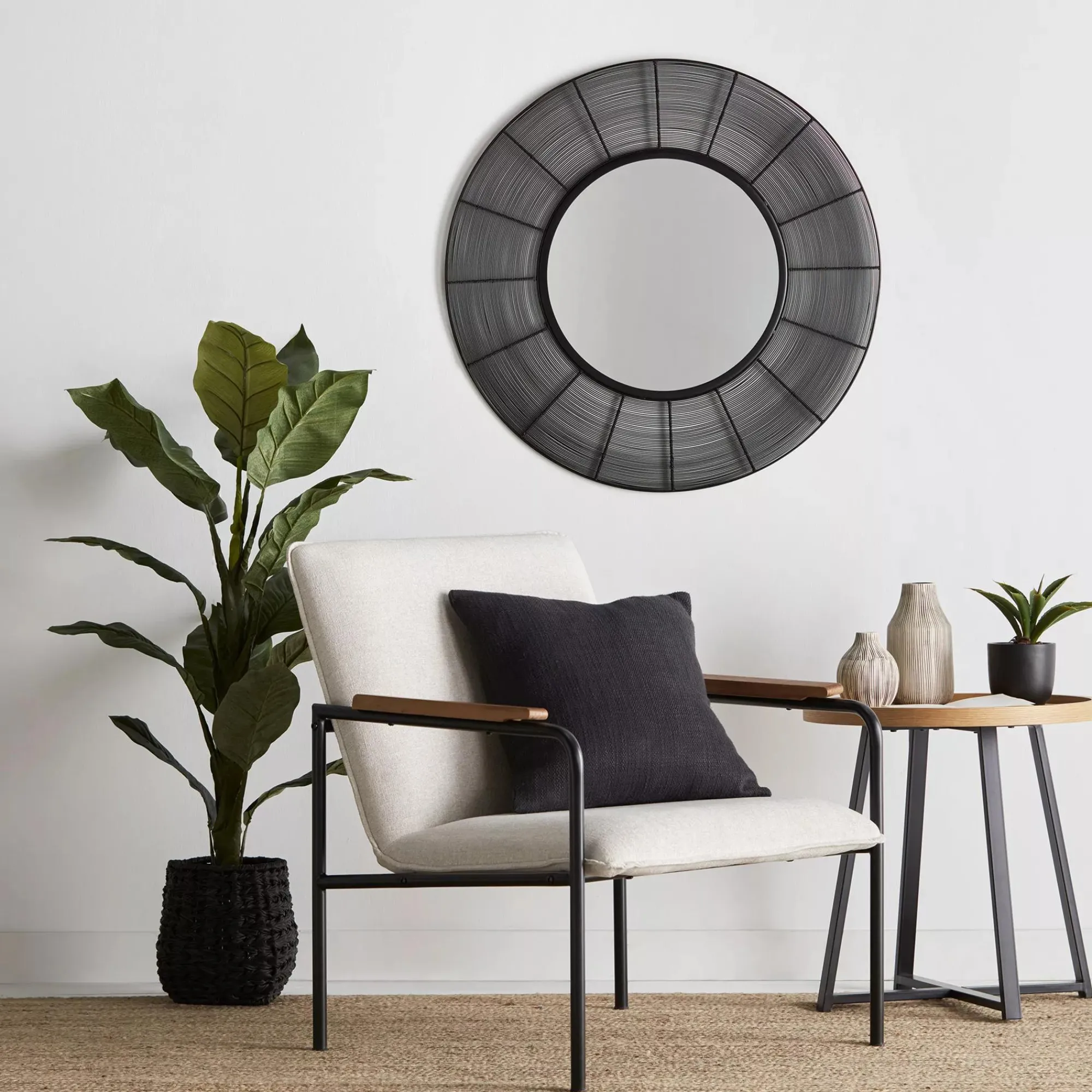 Online Bouclair Large Ficus in Black Rattan Pot