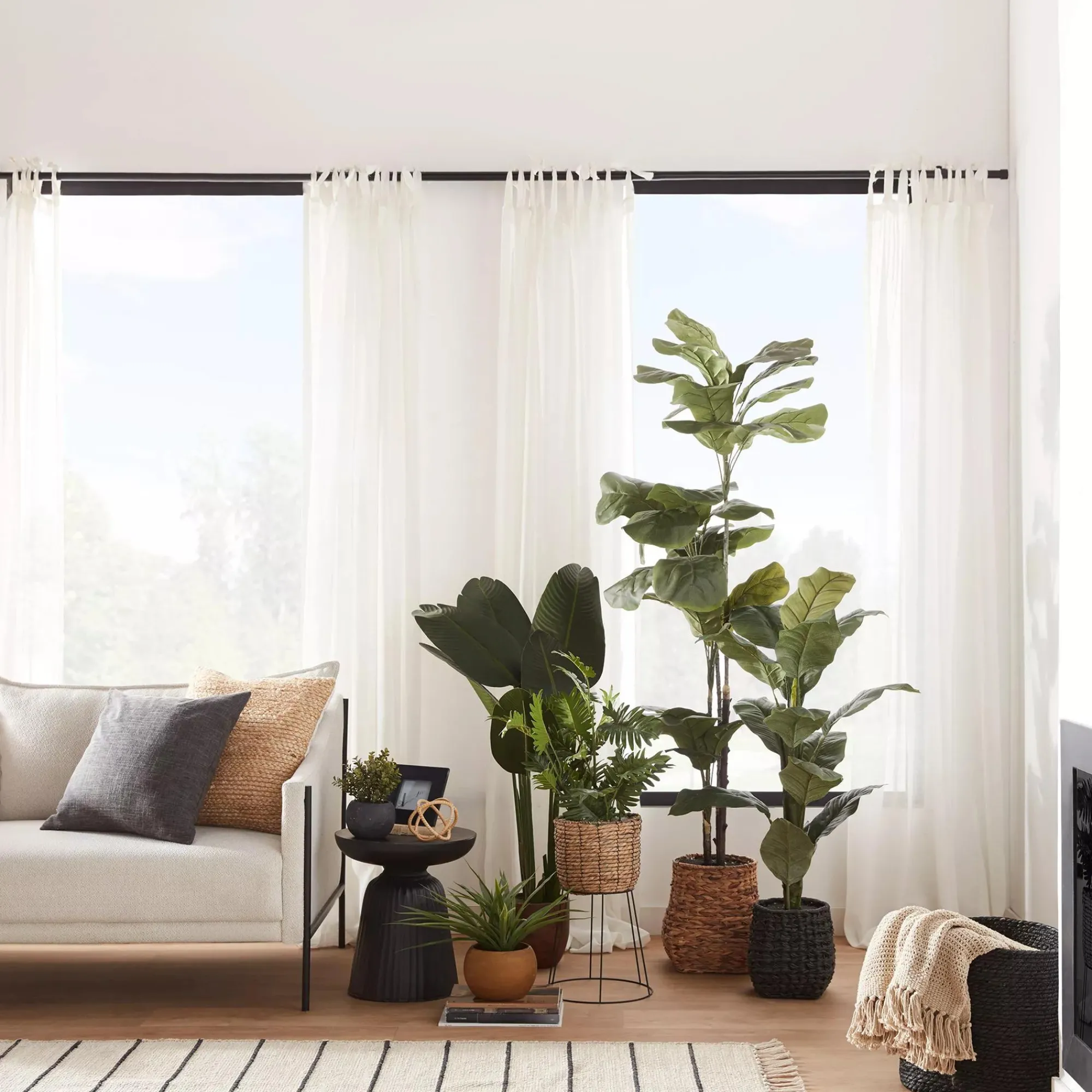 New Bouclair Large Fiddle-Leaf Fig Potted Floor Plant