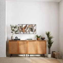 Hot Bouclair Leaf Wood & Metal Wall Art