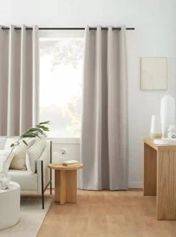 Clearance Bouclair Light Beige Dion Blackout Curtain