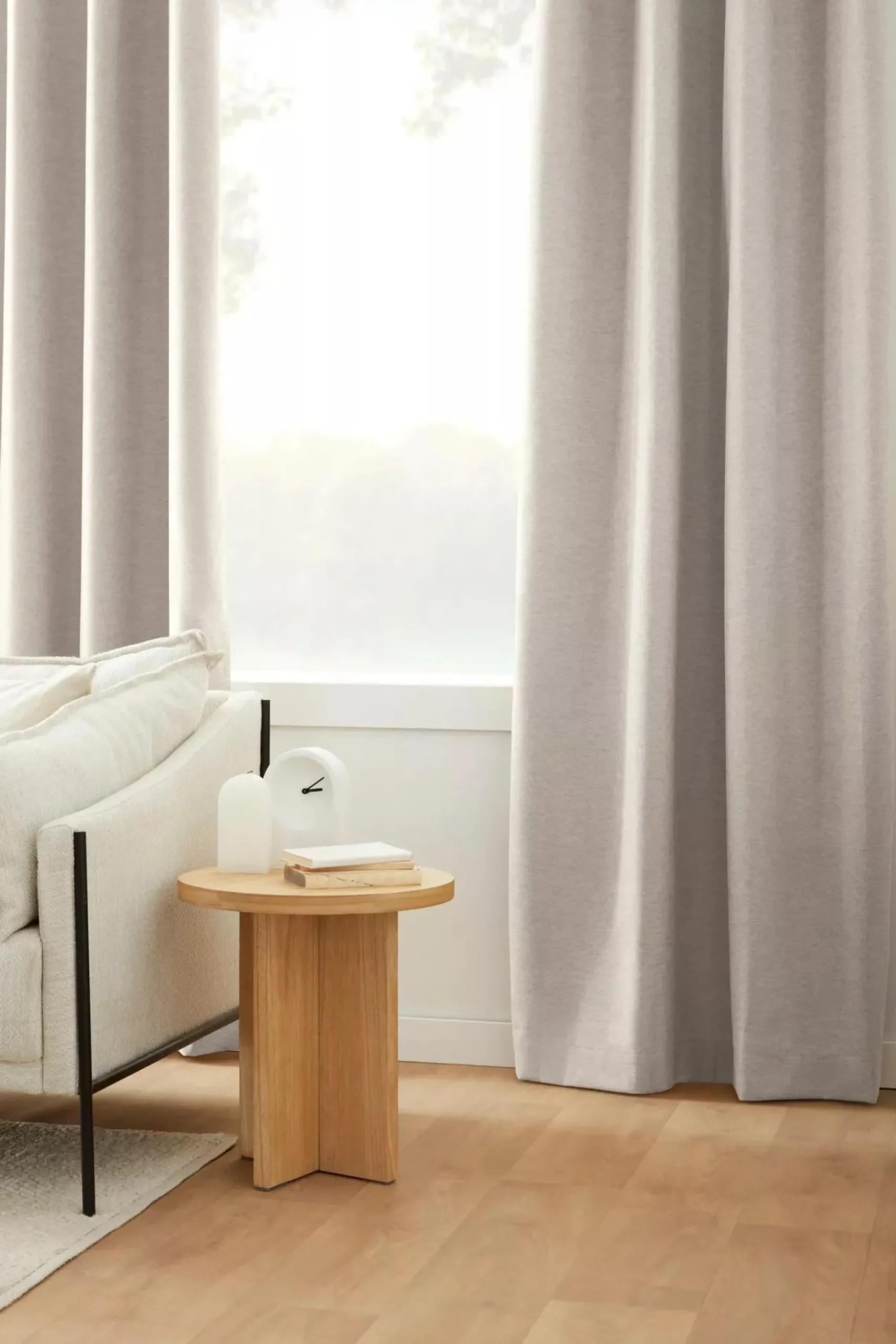 Clearance Bouclair Light Beige Dion Blackout Curtain