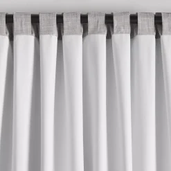 Hot Bouclair Light Grey Chita Back Tab Blackout Curtain