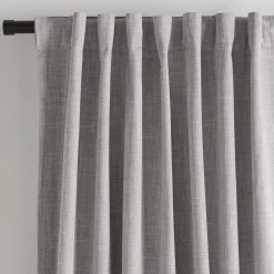 Hot Bouclair Light Grey Chita Back Tab Blackout Curtain