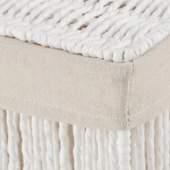 Discount Bouclair Linen Basket with Lid