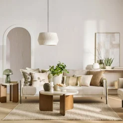 Discount Bouclair Linen Ceiling Lamp