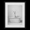 Bouclair LLama in Bathtub Printed Framed Canvas