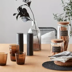 Sale Bouclair Long Glass Jar with Wooden Lid