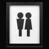 Bouclair Man & Woman Silhouette Bathroom Shadow Box