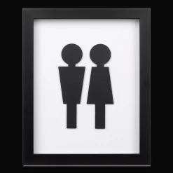 Bouclair Man & Woman Silhouette Bathroom Shadow Box