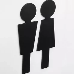 Bouclair Man & Woman Silhouette Bathroom Shadow Box