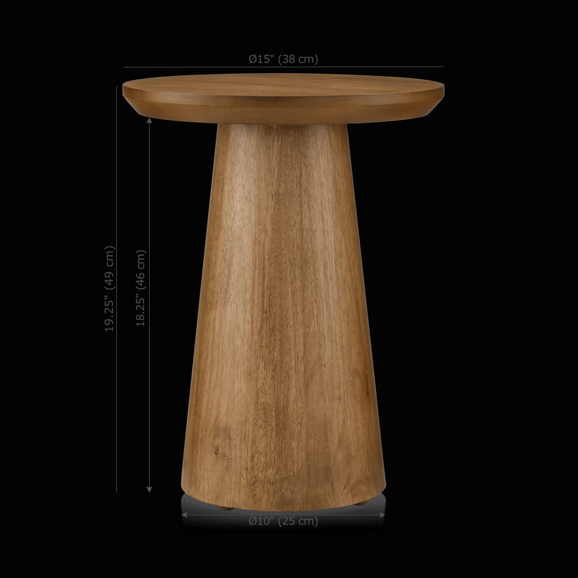Clearance Bouclair Mango Wood Hourglass Side Table