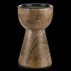 Bouclair Mango Wood Pillar Candle Holder