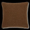 Best Bouclair Medium Brown Doodle Boucle Decorative Throw Pillow