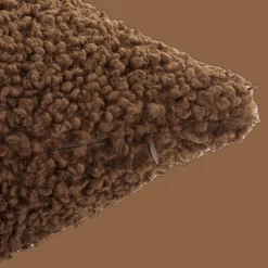 Best Bouclair Medium Brown Doodle Boucle Decorative Throw Pillow