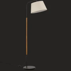 Best Bouclair Metal & Wood Floor Lamp