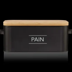 Best Bouclair Metal Bread Box with Bamboo Lid