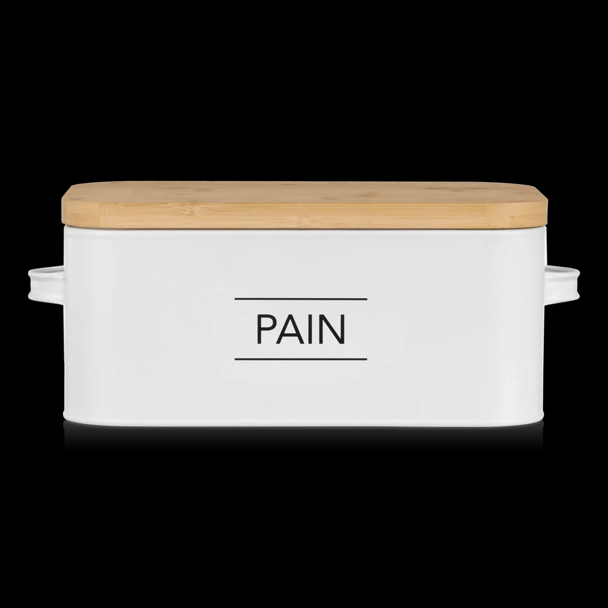 Clearance Bouclair Metal Bread Box with Bamboo Lid