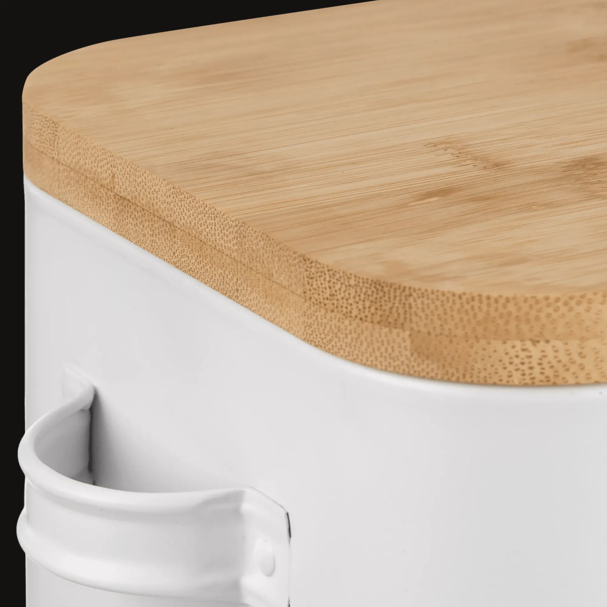 Clearance Bouclair Metal Bread Box with Bamboo Lid