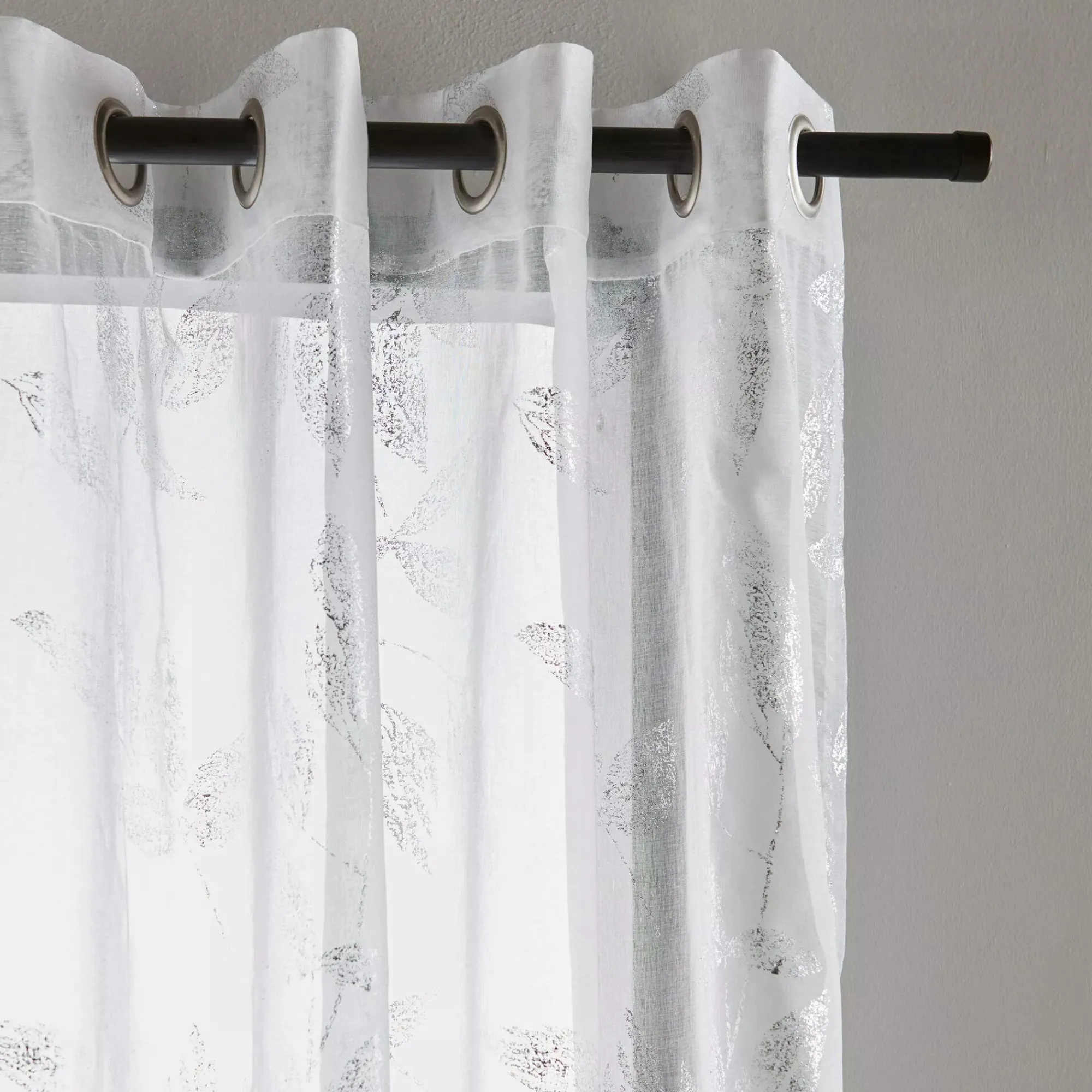 Best Bouclair Metallic Leaf Sheer Curtain