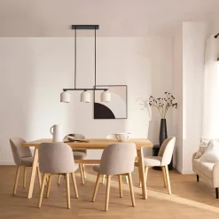 Hot Bouclair Mid-Century Modern Natural Wood Dining Table