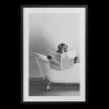 Online Bouclair Monkey in Bathtub Printed Framed Canvas