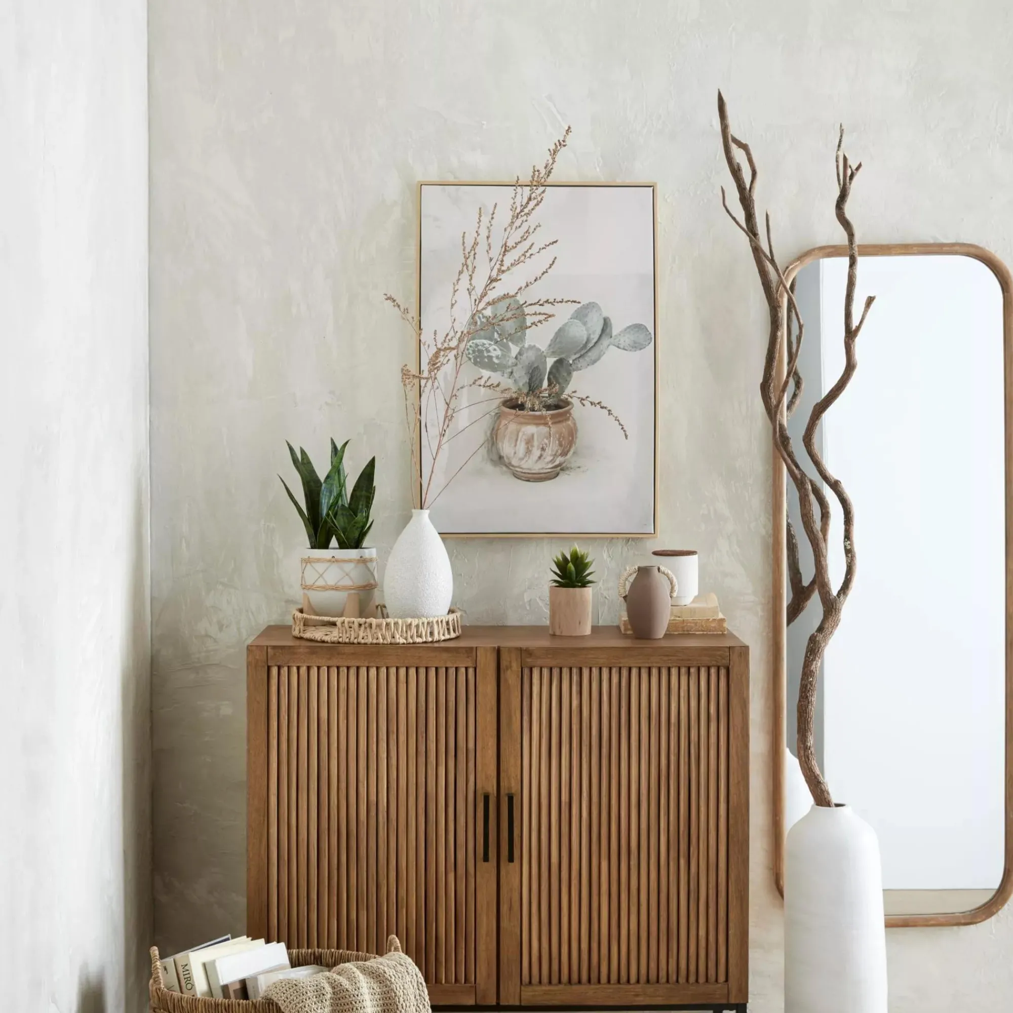 Clearance Bouclair Natural Fiber Oval Storage Basket