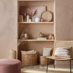 Clearance Bouclair Natural Fiber Oval Storage Basket