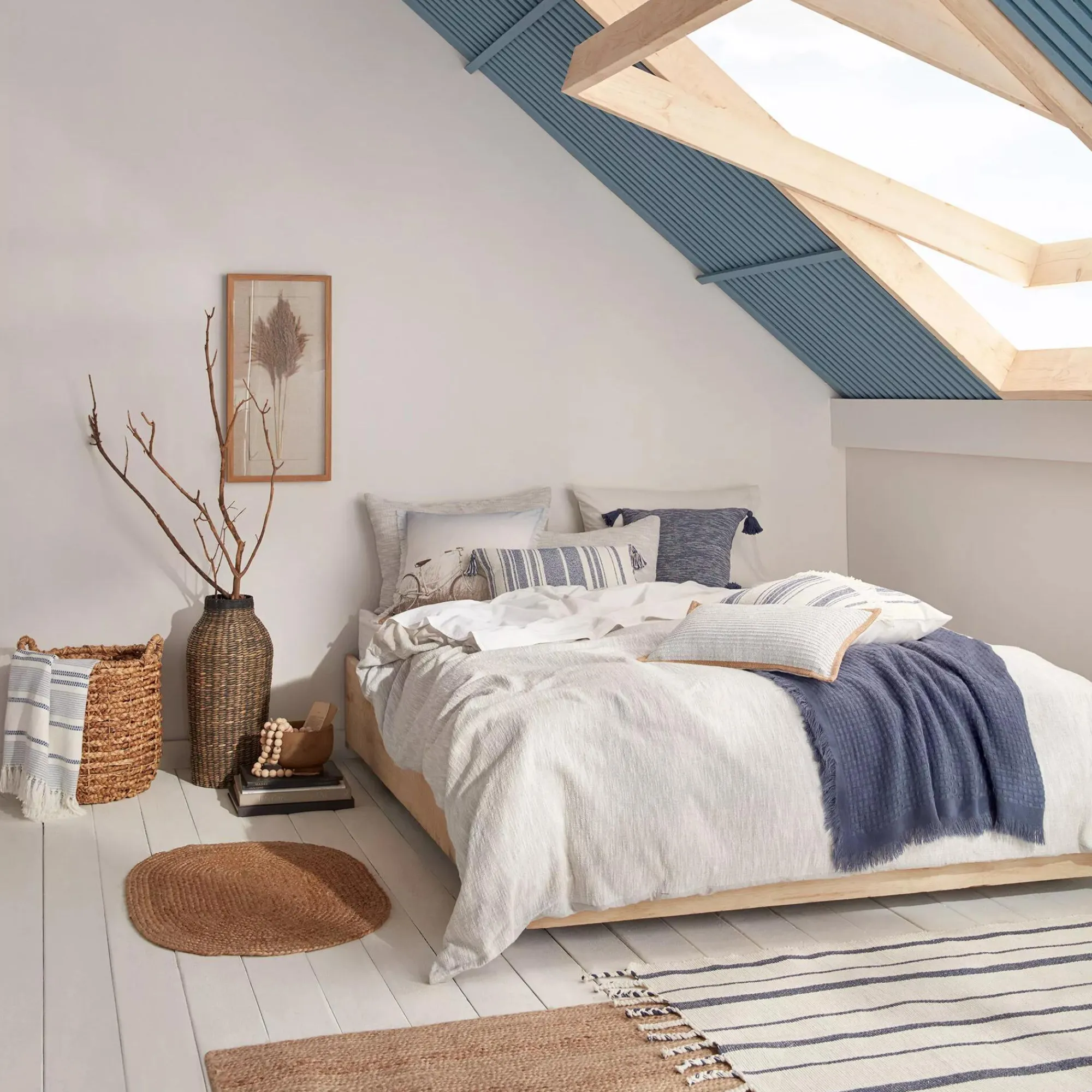 Clearance Bouclair Natural Fiber Oval Storage Basket