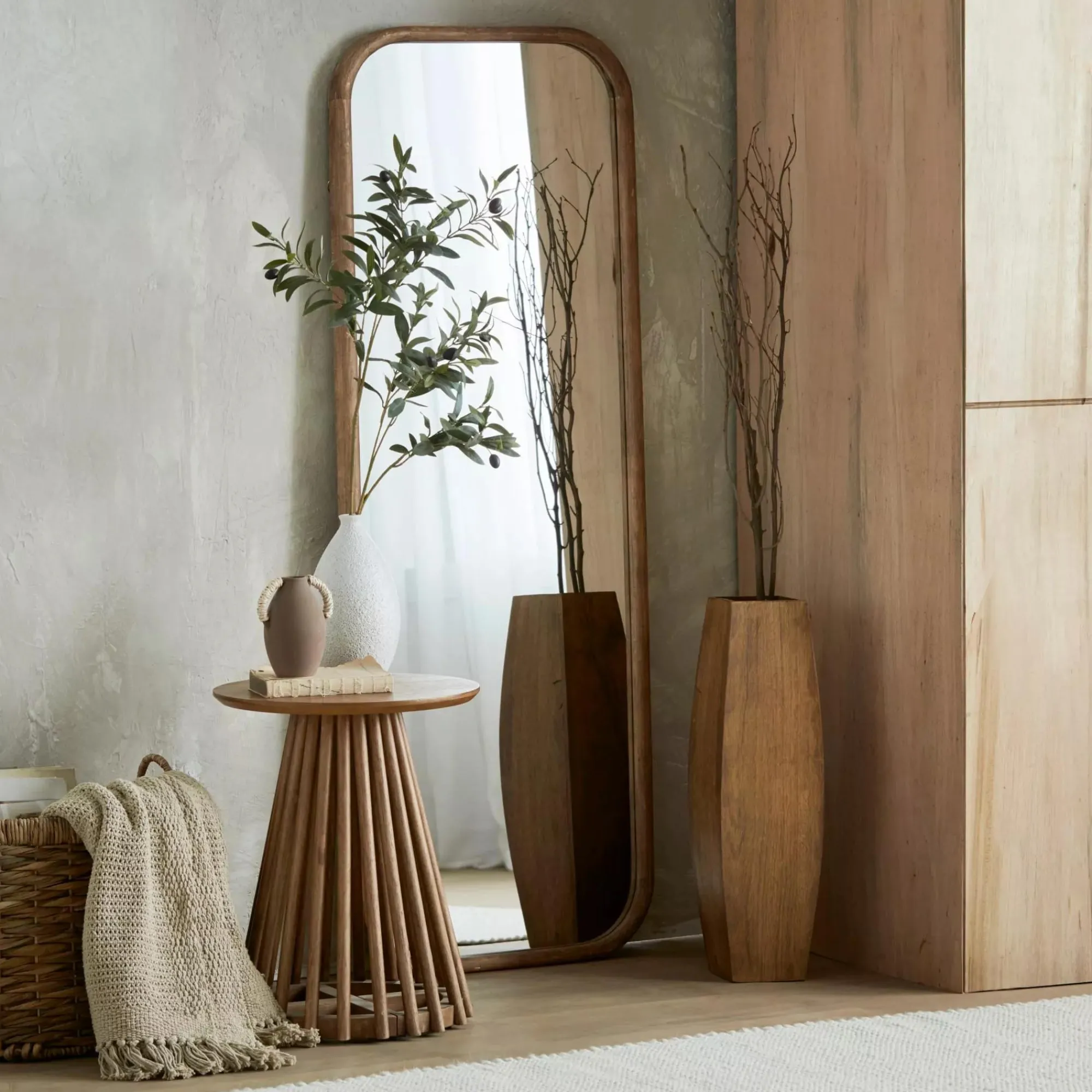 Clearance Bouclair Natural Fiber Oval Storage Basket