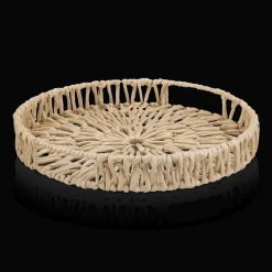 Outlet Bouclair Natural Round Woven Tray