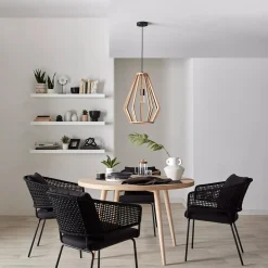 Discount Bouclair Natural Wood Round Dining Table