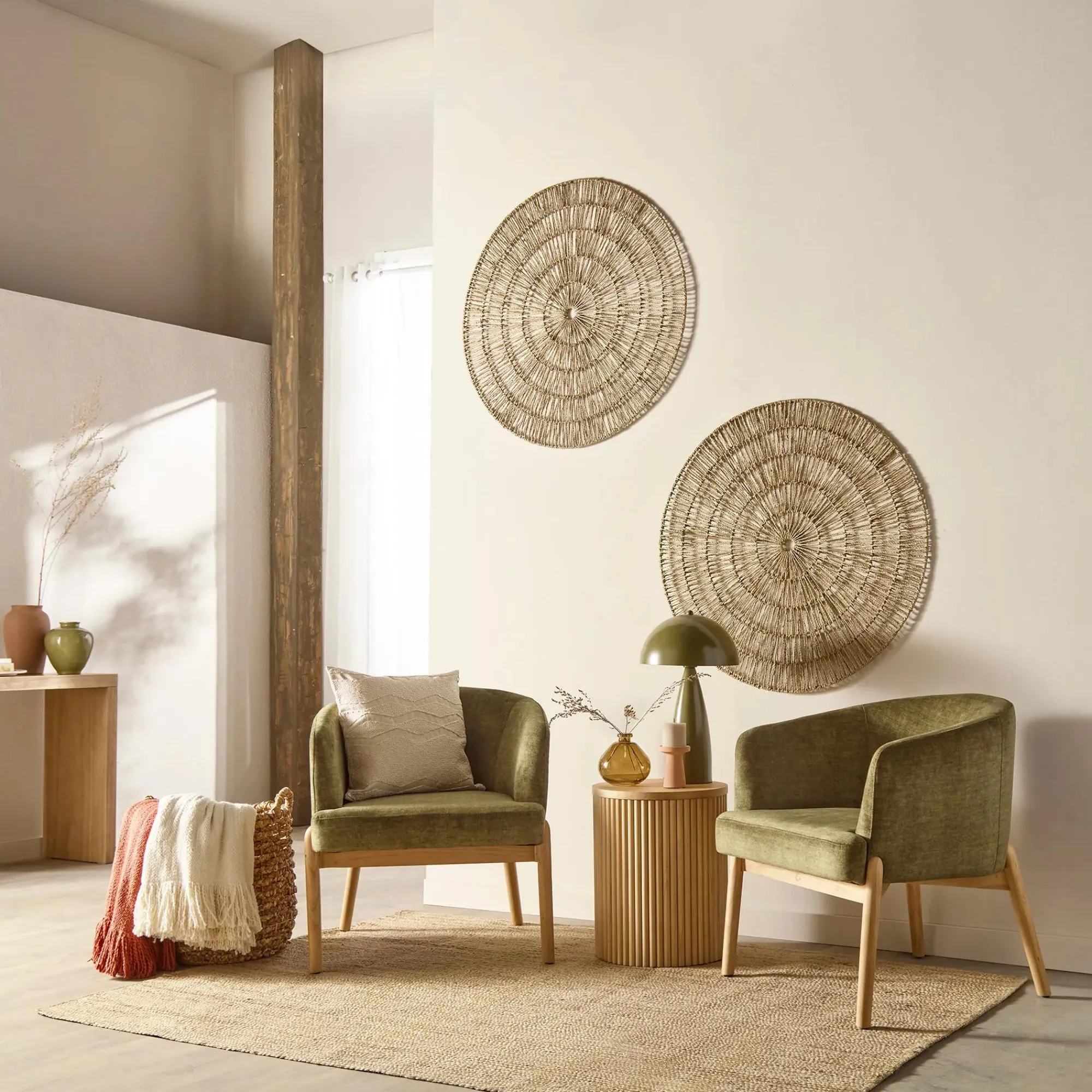 Online Bouclair Natural Wood Side Table