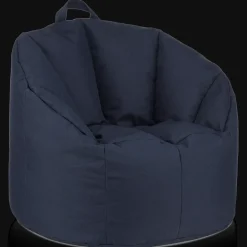 Bouclair Navy Canvas Bean Bag
