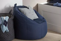 Bouclair Navy Canvas Bean Bag